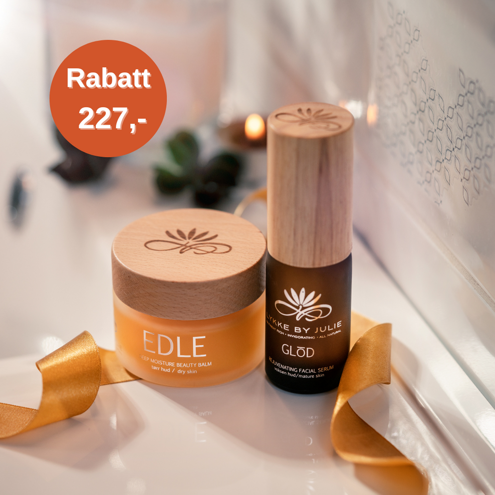 EDLE skjønnhetsbalsam 50 g & GLØD ansiktsolje 30 ml – tørr og voksen hud